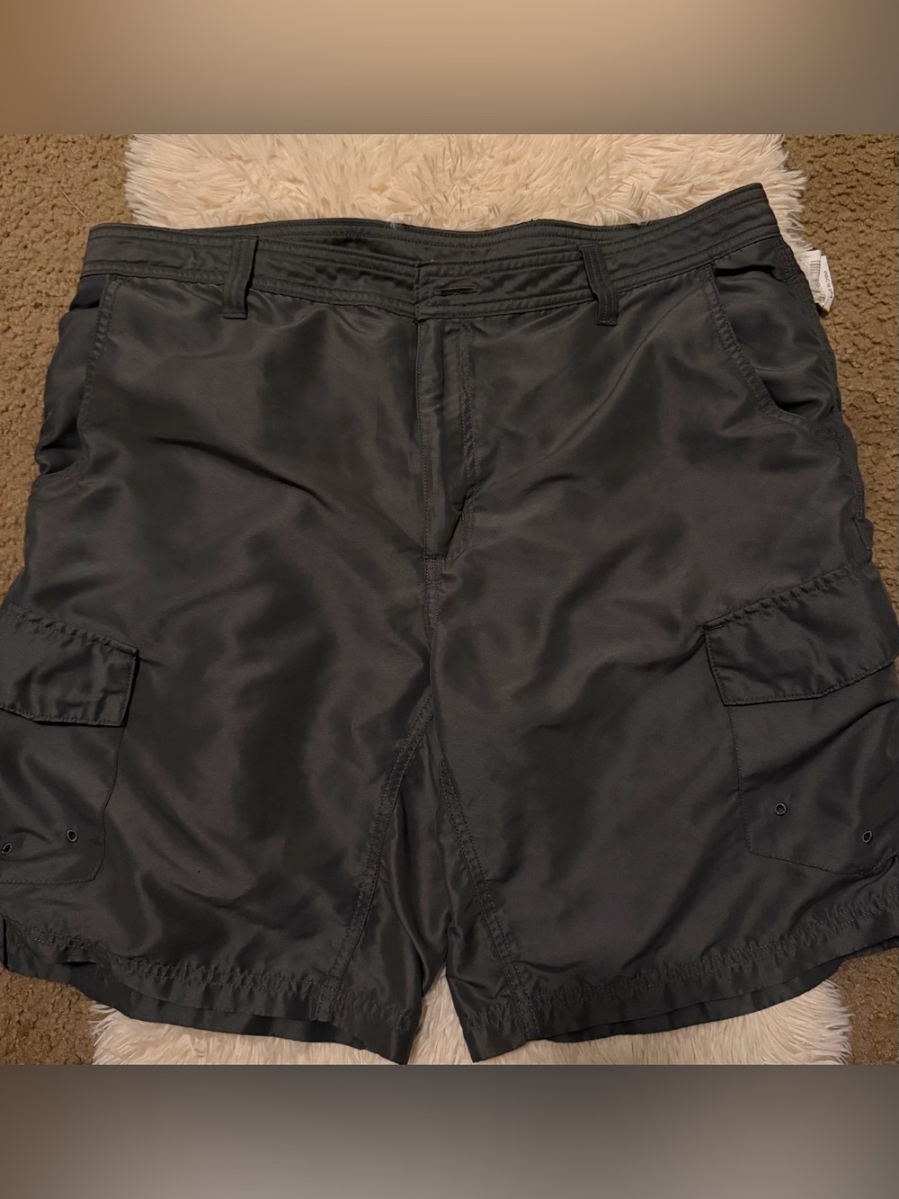 Men's Grey Cargo Swim Shorts